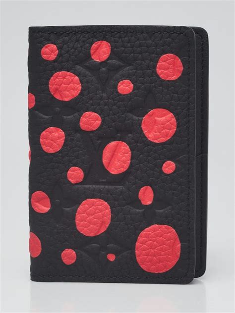 x Yayoi Kusama Black/Red Taurillon Leather LV x YK Pocket 